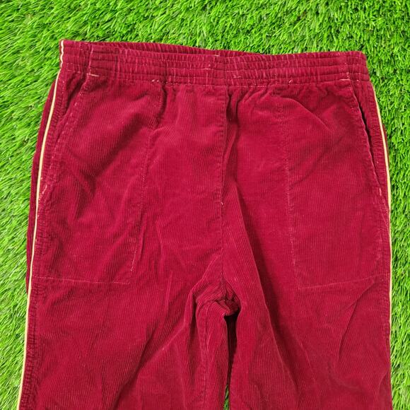 Vintage 70s MOD High-Waist Corduroy Pants 28x27 Burgundy - Picture 12 of 16